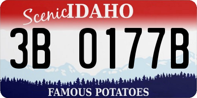 ID license plate 3B0177B