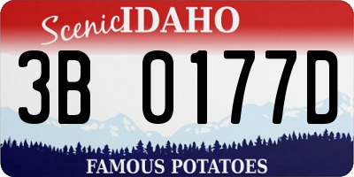 ID license plate 3B0177D