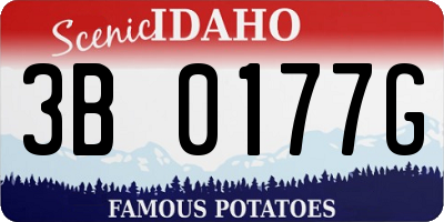 ID license plate 3B0177G