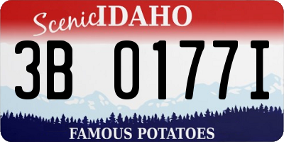 ID license plate 3B0177I