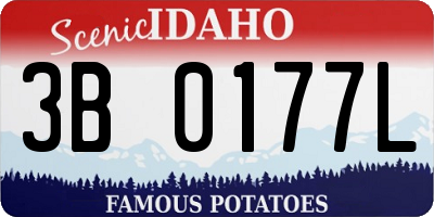 ID license plate 3B0177L