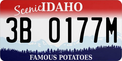 ID license plate 3B0177M