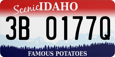 ID license plate 3B0177Q