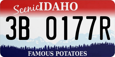 ID license plate 3B0177R