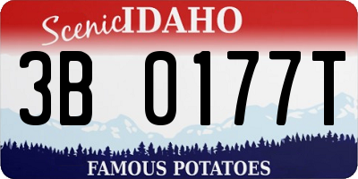 ID license plate 3B0177T