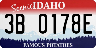 ID license plate 3B0178E