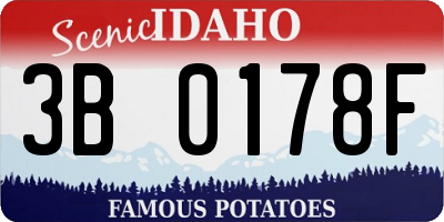 ID license plate 3B0178F