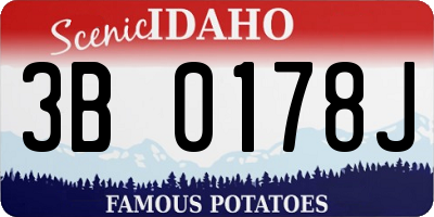 ID license plate 3B0178J