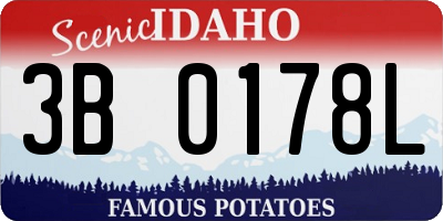 ID license plate 3B0178L