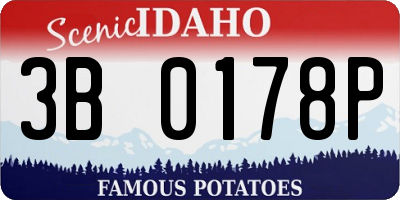 ID license plate 3B0178P