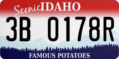 ID license plate 3B0178R