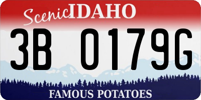 ID license plate 3B0179G
