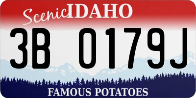 ID license plate 3B0179J