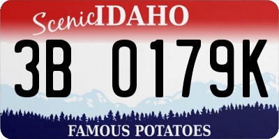 ID license plate 3B0179K