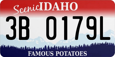 ID license plate 3B0179L