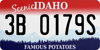ID license plate 3B0179S