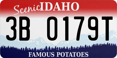 ID license plate 3B0179T