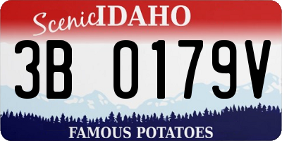 ID license plate 3B0179V