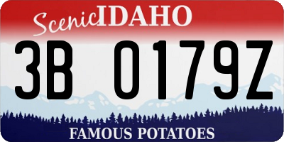 ID license plate 3B0179Z