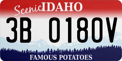 ID license plate 3B0180V