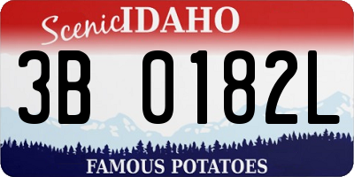 ID license plate 3B0182L