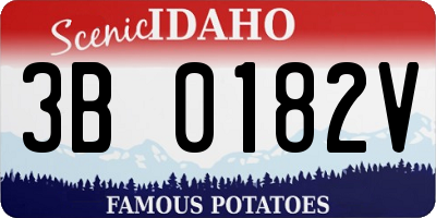 ID license plate 3B0182V