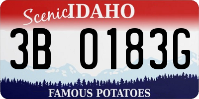 ID license plate 3B0183G