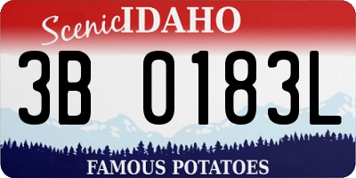 ID license plate 3B0183L