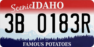 ID license plate 3B0183R