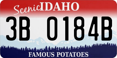 ID license plate 3B0184B