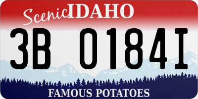 ID license plate 3B0184I