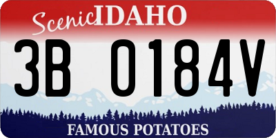 ID license plate 3B0184V