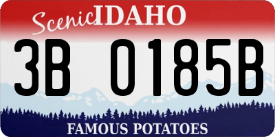 ID license plate 3B0185B