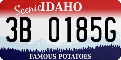 ID license plate 3B0185G