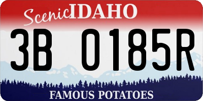 ID license plate 3B0185R