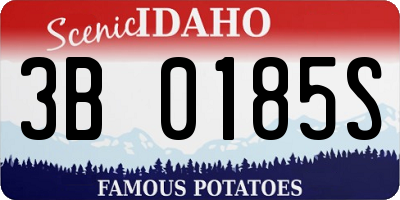 ID license plate 3B0185S