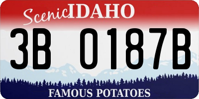 ID license plate 3B0187B
