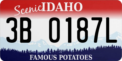 ID license plate 3B0187L