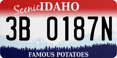 ID license plate 3B0187N