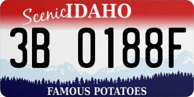 ID license plate 3B0188F