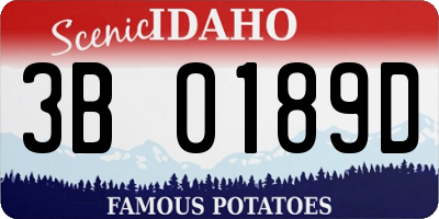 ID license plate 3B0189D