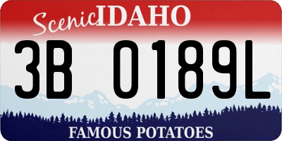 ID license plate 3B0189L