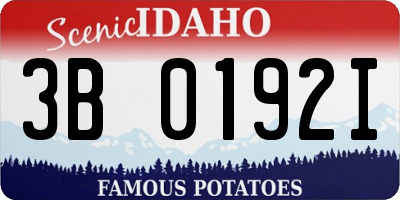 ID license plate 3B0192I