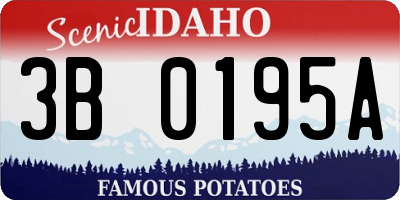 ID license plate 3B0195A