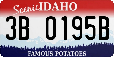 ID license plate 3B0195B