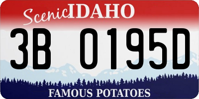 ID license plate 3B0195D