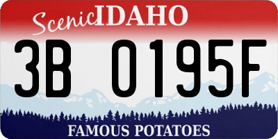 ID license plate 3B0195F
