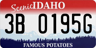 ID license plate 3B0195G
