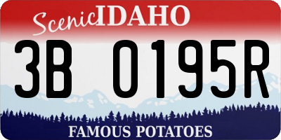 ID license plate 3B0195R