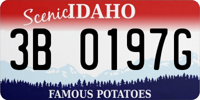 ID license plate 3B0197G